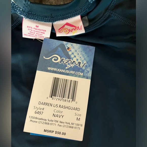 Kanu Surf Womens Keri Long-Sleeve Upf 50 Rashguard Size Medium NWT - Picture 4 of 6